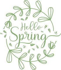 Hello spring design Vector illustration