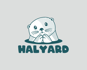 Beaver head mascot logo design