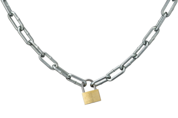 チエーンで繋がれた南京錠の背景テクスチャー