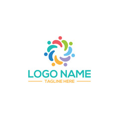 Fototapeta na wymiar non profit logo community concept vector designs