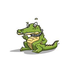 cartoon crocodile with a smile