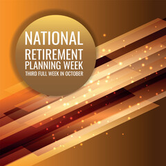 National Retirement Planning Week. Geometric design suitable for greeting card poster and banner