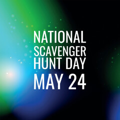 National Scavenger Hunt Day. Geometric design suitable for greeting card poster and banner