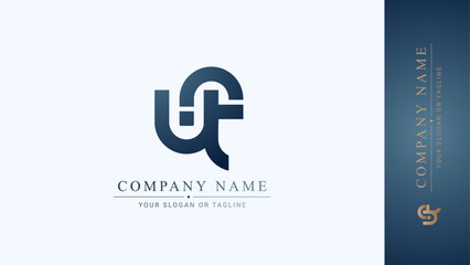 Naklejka premium Initial Impressions: A Modern Monogram Design