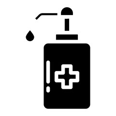 Fototapeta premium antibacterial gel glyph