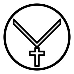 necklace line icon