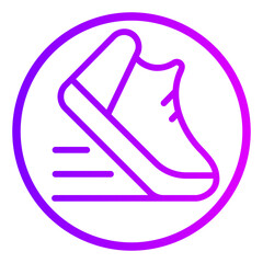 shoe gradient icon