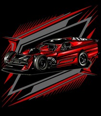Obraz premium drag Racing Car, isolated on black background, for t-shirt business, digital printing, screen printing ,and poster
