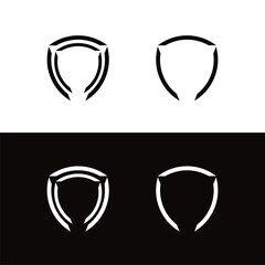 Shield vector logo template design . Shield icon . Shield silhouette 