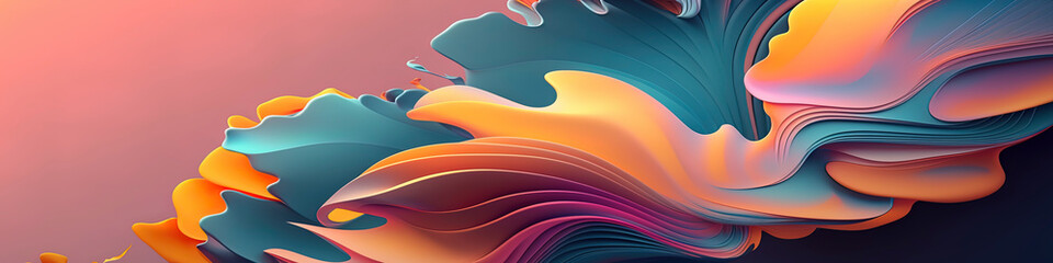 4K Abstract wallpaper with pastel tones. panoramic abstract background