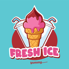 vector flat design fast food logo template