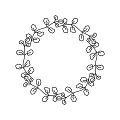 Flowers Wreath Lineart