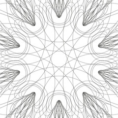Many black lines on a white background in the form of a pattern.3d.