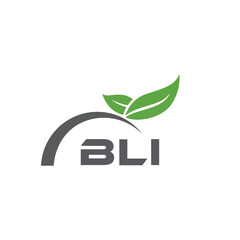 BLI letter nature logo design on white background. BLI creative initials letter leaf logo concept. BLI letter design.
