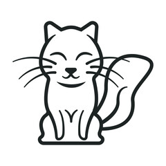 Vector of a cat. white background, Pets. Animal.