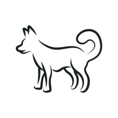 Vector of a dog. white background, Pets. Animal.