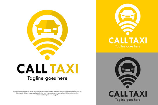 Call taxi logo template illustration