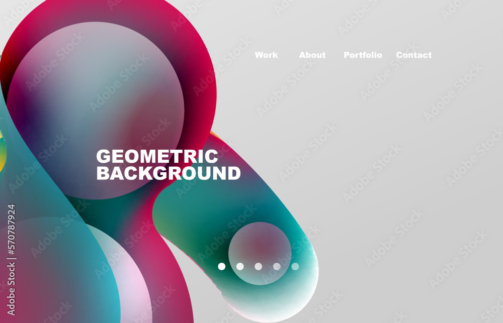 Fototapete Abstract liquid background for your landing page design. Web page for website or mobile app wallpaper