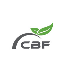 CBF letter nature logo design on white background. CBF creative initials letter leaf logo concept. CBF letter design.