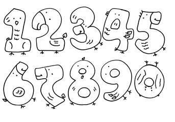 数字フォント‗小鳥さん