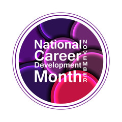 National Career Development Month. Geometric design suitable for greeting card poster and banner