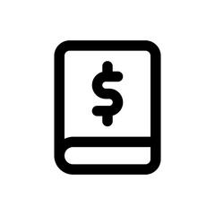 book keeping line icon
