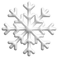 illustration of 3D snowflake