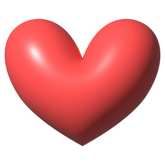 3d red heart icon