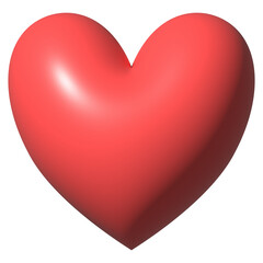 3d red heart icon