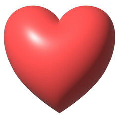 3d red heart icon