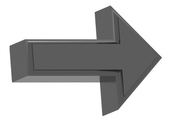 3d black arrow icon