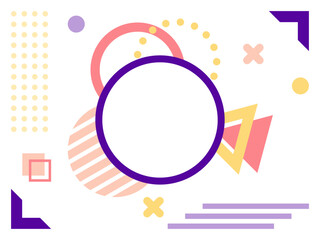 Colorful Memphis style abstract background 