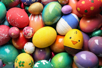 Fototapeta na wymiar Colorful Easter eggs as background