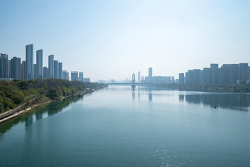 Fototapeta na wymiar The beautiful Liuzhou city skyline in Guangxi, China