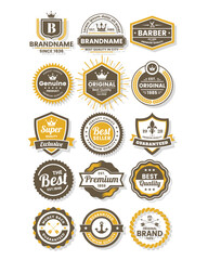 vintage retro vector logo banner, vector retro labels collection, 