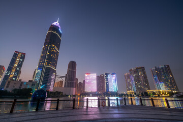 Shaoxing City Landscape Night Scenery