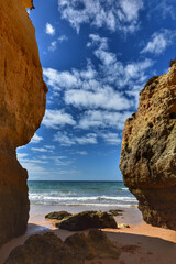 Fototapeta na wymiar Scenic view of the Algarve Coast at Armacao de Pera