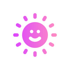 sun flat gradient icon