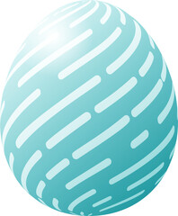 3D colorful Easter Egg. Easter Festival design concept.