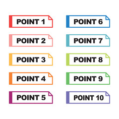 ポイントのふせんアイコンセット