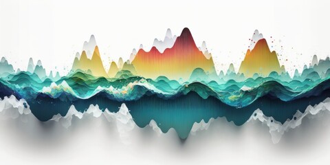 Colorful Wave Wallpaper 26 - obrazy, fototapety, plakaty