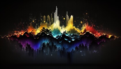 Fototapeta na wymiar Colorful Wave Wallpaper 21