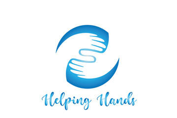 Logo handshake connection icon vector image design. Conceptual connected hands business identity card graphic illustration