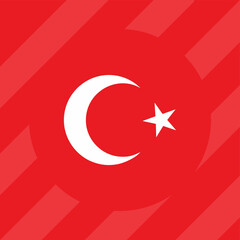 turkish flag in the wind