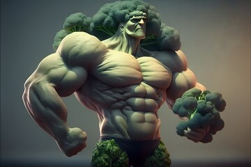broccoli monster created using AI Generative Technology