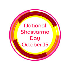 National Shawarma Day . Suitable for greeting card poster and banner