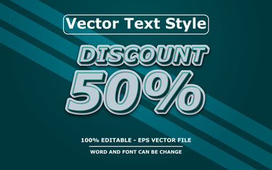 DISCOUNT VECTOR EDITABLE TEXT EFFECT STYLE
