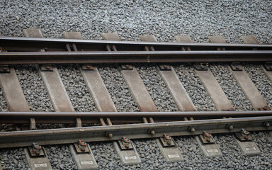 railway tracks in the countryside