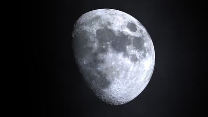 3d rendering of Full moon and befor Waning Moon