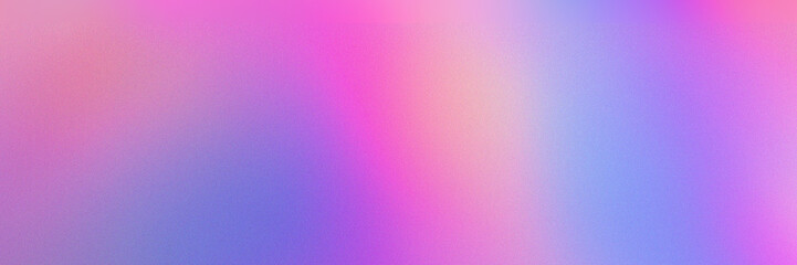 Abstract pastel holographic blurred grainy gradient banner background texture. Colorful digital grain soft noise effect pattern. Lo-fi multicolor vintage retro design.